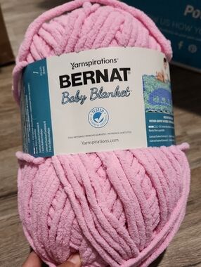 Bernat Baby Blanket Yarn - color Cotton Candy